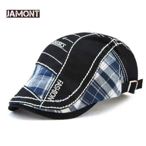 JAMONT Vintage Hat Casual Beret for Men Outdoor Sports Flat Hat Women's Beret Summer Autumn Embroidery Brand Designer Retro Caps