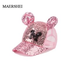 MAERSHEI Summer Child Sequin Mesh Cap Girls Sunscreen Baseball cap Boys Casual Cute Cap Snapback Kids Hat