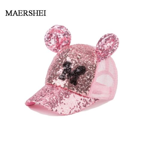 MAERSHEI Summer Child Sequin Mesh Cap Girls Sunscreen Baseball cap Boys Casual Cute Cap Snapback Kids Hat