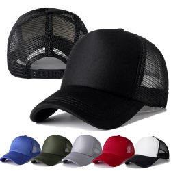 1 PCS Unisex Cap Casual Plain Mesh Baseball Cap Adjustable Snapback Hats For Women Men Hip Hop Trucker Cap Streetwear Dad Hat