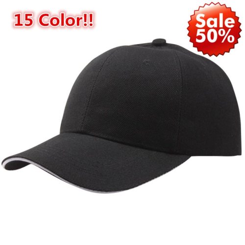 15 Color!! Summer Fashion Soild Women Men Baseball Cap Snapback Hat HipHop Adjustable Cool Sunhat  casquette gorras Lowest Price