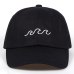 2017 hot sale Sea wave embroidery unisex baseball cap cotton adjustable fashion baseball hat women men outdoor casual caps