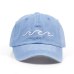 2017 hot sale Sea wave embroidery unisex baseball cap cotton adjustable fashion baseball hat women men outdoor casual caps