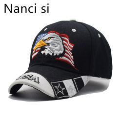 2019 Black Cap USA Flag Eagle Embroidery Baseball Cap Snapback Caps Casquette Hats Fitted Casual Gorras Dad Hats For Men Women