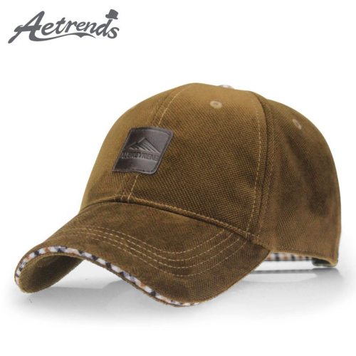 [AETRENDS] Winter Baseball Cap Fashion Caps for Men Trucker Hat 4 Colors for Choice Z-1937