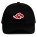 Anime Lovers Akatsuki Logo Dad Hat Uchiha Family Logo 100% Cotton Embroidery Baseball Caps Black Snapback Hat Red Cloud