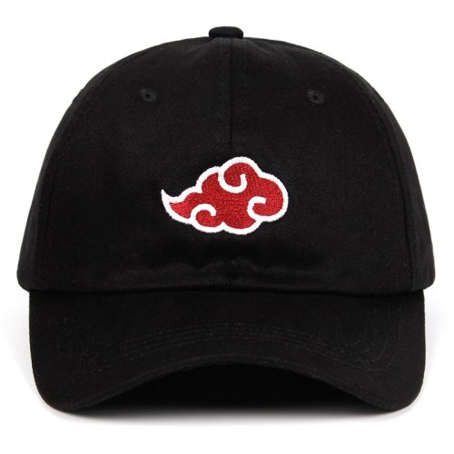 Anime Lovers Akatsuki Logo Dad Hat Uchiha Family Logo 100% Cotton Embroidery Baseball Caps Black Snapback Hat Red Cloud