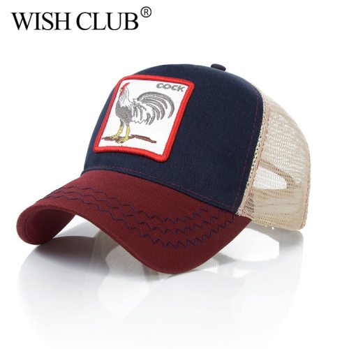 Baseball Cap For Women Summer Mesh cap Men Embroidery Animal Bones Snapback Hip Hop Hat Casual Cotton hat 2019