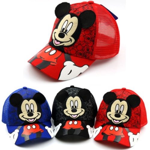 Children Cartoon Baseball Hat Mouse Mickey Kids Hat Boys and Girls Black White Adjustable Baseball Caps Outdoor Sunscreen Hat 1