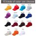 Custom baseball cap print logo text photo embroidery gorra casual solid hats pure color black cap Snapback caps for men women