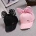 Cute children Mesh cap Spring Summer Children Baseball Cap Girls Snapback Hip Hop Caps Rabbit Ear Pearl Big Bow Kids Sun Hat