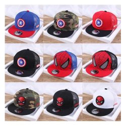 Doitbest Children Hip Hop Baseball Cap Captain Spiderman Summer kids Sun Hat Boys Girls mesh snapback Caps for 2-9 years old