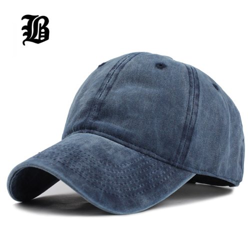 [FLB] High quality Washed Cotton Adjustable Solid color Baseball Cap Unisex couple cap Fashion Leisure dad Hat Snapback cap