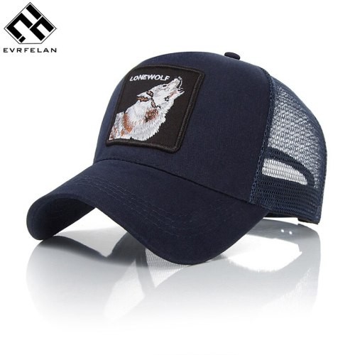 Fashion Embroidery Animal Baseball Caps Men Breathable Mesh Snapback Caps Unisex Sun Hat For Women bone Casquette Hip Hop cap