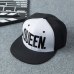 Fashion KING QUEEN Men's Women's Baseball Hat Spring Band King Queen Embroidery Couple Hip-Hop Flat Cap