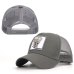 Fashion animal embroidery baseball caps men's and women's universal adjustable high quality outdoor shade summer mesh hats bone