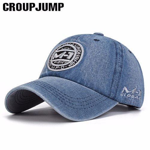 Group Jump High Quality Snapback Cap Demin Baseball Cap Vacation Jean Embroidery Hat For Men Women Boy Girl Cap Gorras Bone