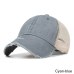 IWINTER Summer Denim Baseball Cap Women Ponytail Breathable Mesh Adjustable Caps Snapback Outdoor Shade Sports Men Baseball Caps