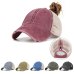 IWINTER Summer Denim Baseball Cap Women Ponytail Breathable Mesh Adjustable Caps Snapback Outdoor Shade Sports Men Baseball Caps