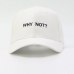 Letter WHY NOT Snapbacks Baseball Cap Hip Hop Hat For Men Women Dad Hat Gorras Boy Girls Cotton Black White Fitted Hat Bone Caps