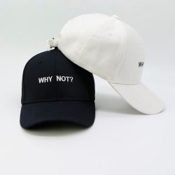 Letter WHY NOT Snapbacks Baseball Cap Hip Hop Hat For Men Women Dad Hat Gorras Boy Girls Cotton Black White Fitted Hat Bone Caps