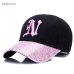 MAERSHEI new ladies letter embroidered baseball cap sequins fashion casual curved hats girls can adjust hip hop hats