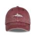 MISSKY Women Men Baseball Cap Solid Color Fashion Cartoon Shark Embroidery Sports Hat Adjustable Summer Sun Protection Unisex