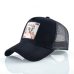 Men's Snapback Caps Summer Breathable Baseball Cap Women Cool Streetwear Wolf Embroidery Trucker Bones Unisex Hip Hop Hats Male