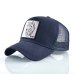 Men's Snapback Caps Summer Breathable Baseball Cap Women Cool Streetwear Wolf Embroidery Trucker Bones Unisex Hip Hop Hats Male