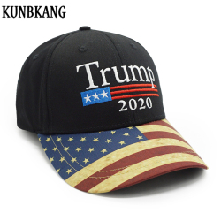 New Vintage Trump 2020 Hat USA Flag Baseball Cap Men Women Snapback Hats Embroidery Bone Unisex Casual Trump Snapback Cap Gorras