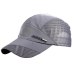 Summer Breathable Mesh Baseball Cap Quick Drying Hats For Men Blue Gray