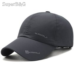 SuperB&G New Summer Baseball Cap Men Women Quick Drying Baseball Hats Unisex Breathable Sport Cap Pure Color Snapback Hat bone