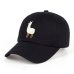 VORON new Unisex Alpaca Embroidery Adjustable Dad Hat men women cute Black beige Alpaca Baseball Cap