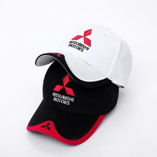 Wholesale 2017 New 3D Mitsubishi Hat Cap Car logo MOTO GP Racing F1 Baseball Cap Hat Adjustable Casual Trucket Hat CJ01