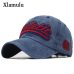 Xlamulu Washed Cotton Men Baseball Cap Snapback Hats For Women Embroidery Baseball Hat Letter Bone Gorras Casquette Male Hat Cap