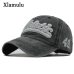 Xlamulu Washed Cotton Men Baseball Cap Snapback Hats For Women Embroidery Baseball Hat Letter Bone Gorras Casquette Male Hat Cap