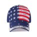 [YARBUU] The American flag Baseball caps 2018 fashion hat For men women The adjustable cotton cap rhinestone star Denim cap hat