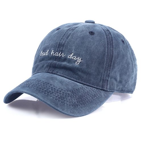 new Bad Hair Day Cap Washed Baseball Cap Women Men Hat Cap Casual Snapback Letter Dad Hat Summer Cotton Adjustable Bone Male