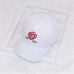 which in shower cotton rose dad hat for women men adjustable flower baseball cap embroidery snapback hat curved summer sunhat