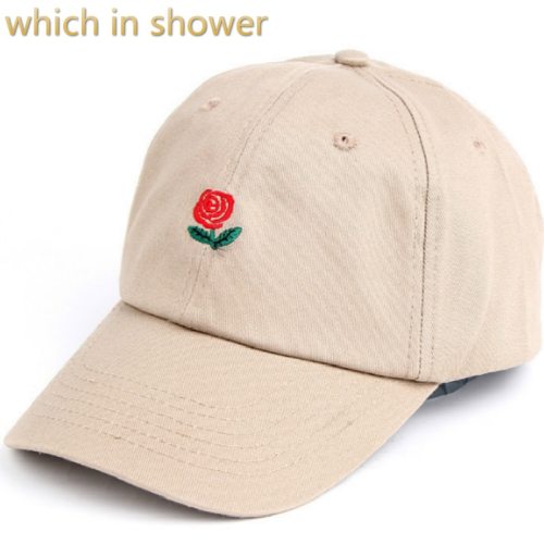 which in shower cotton rose dad hat for women men adjustable flower baseball cap embroidery snapback hat curved summer sunhat