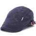 2017 New Autumn outdoor Sports Cotton Berets Caps For Men Casual Peaked Caps grid embroidery Berets Hats Casquette Cap