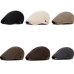 Adjustable Beret Caps Outdoor Sun Breathable Bone Brim Hats Womens Mens Herringbone Solid Flat Berets Cap Hat