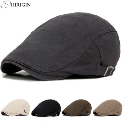 Adjustable Beret Caps Outdoor Sun Breathable Bone Brim Hats Womens Mens Herringbone Solid Flat Berets Cap Hat