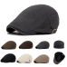 Adjustable Beret Caps Spring Summer Outdoor Sun Breathable Bone Brim Hats Womens Mens Herringbone Solid Flat Berets Cap Hat