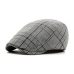 Brand Fashion British Style Summer Sun Hats for Men Women High Quality Casual Cotton Women Beret Caps Adjustable Plaid Flat Cap