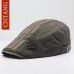 CNTANG 2018 Summer Fashion Men Berets Flat Hat Embroidery Cotton Visor Caps Vintage Flat Casual Beret For Men's Adjustable