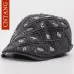 CNTANG Vintage Beret For Men Summer Fashion Flat Hat Casual Visor Caps Brand Designer Retro Men Cotton Cap Button Adjustable