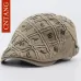 CNTANG Vintage Beret For Men Summer Fashion Flat Hat Casual Visor Caps Brand Designer Retro Men Cotton Cap Button Adjustable