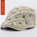CNTANG Vintage Beret For Men Summer Fashion Flat Hat Casual Visor Caps Brand Designer Retro Men Cotton Cap Button Adjustable
