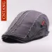CNTANG Vintage Beret For Men Summer Fashion Flat Hat Casual Visor Caps Brand Designer Retro Men Cotton Cap Button Adjustable